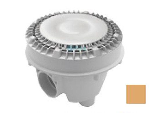 AquaStar 8" Anti-Entrapment Suction Outlet Cover with Vented Riser Ring with Standard Sump Bucket with Adjustable Collar (VGB Series) Tan | 8SBACWR108