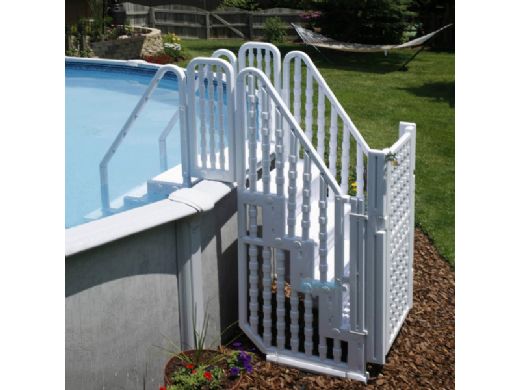 above ground pool ladder gate