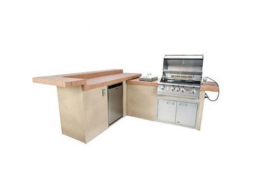 Lion Premium Grill Islands American Q with Rock or Brick Natural Gas | 90119NG