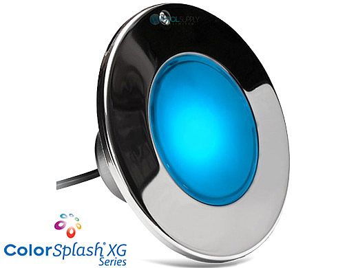 J&J Electronics ColorSplash XG Series Color LED Pool Light | 120V 200' Cord | LPL-F2C-120-200-P