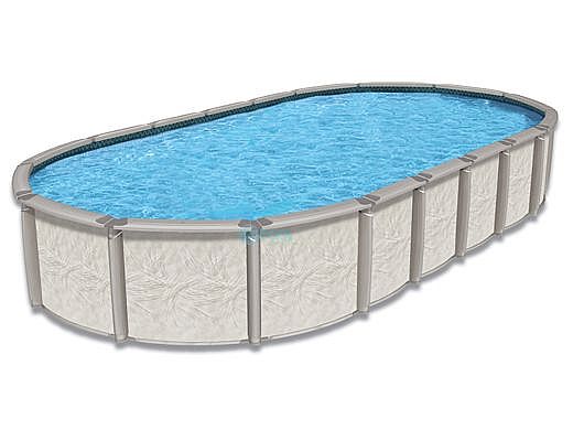 Azor 18'X33' Oval 54" Tall Pool with Skimmer | Pool Only | PAZO-YE183354RRRRRRI10