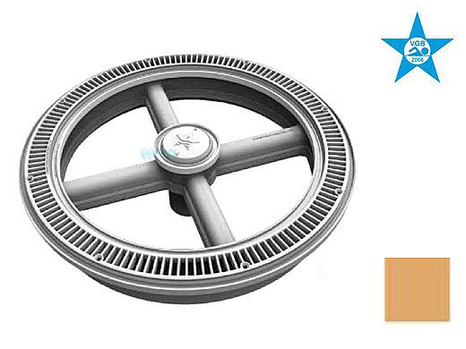 AquaStar 20" Full Circle Suction Outlet Cover and One-Port Manufactured Sump (VGB Series) | Tan | FC108
