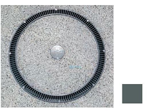 AquaStar 20" Full Circle Suction Outlet with Hydrostatic Valve and Collector Tube | Dark Gray | FCHV105
