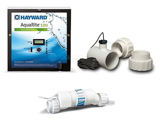 Hayward AquaRite 120 Salt Generator Complete 40,000 Gallons | Power Center and Salt Cell Kit 120V Plug-In | AQR15-120