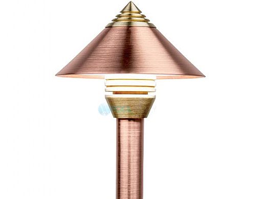 FX Luminaire EA 1 LED Pathlight  | Copper Finish | 12" Riser | EA-1LED-12R-CU KIT