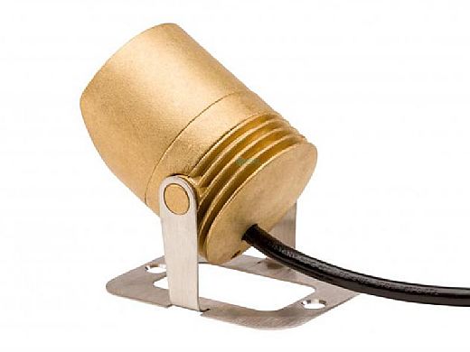 FX Luminaire LL LED Under Water Light | Luxor Compatible Only | Natural Brass | LL-ZD-1LED-BS