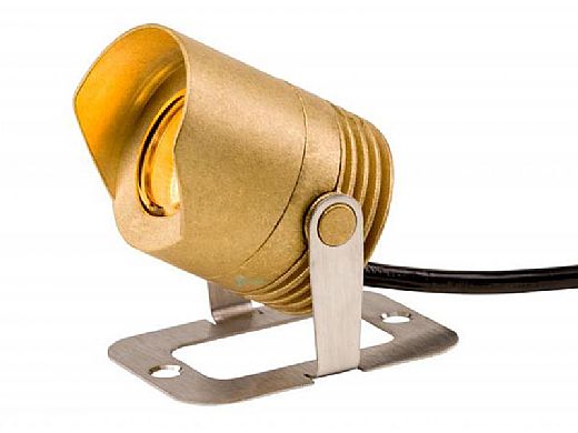 FX Luminaire LL LED Under Water Light | Luxor Compatible Only | Natural Brass | LL-ZD-1LED-BS