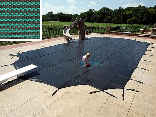 Arctic Armor 30-Year Premium Mesh Center End Step Safety Cover | Rectangle 16' x 32' Green | WS9557