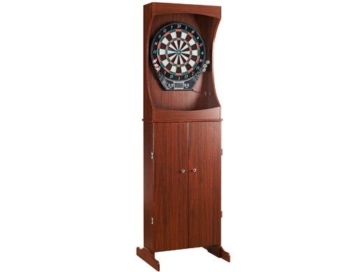 Hathaway Outlaw Electronic Dartboard and 81-in Free-Standing Cabinet | Cherry Finish | NG1040 BG1040