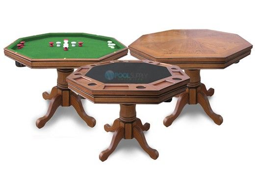 Hathaway Kingston Oak 3-In-1 Poker Table Only | Dark Oak Finish | NG2351T BG2351T