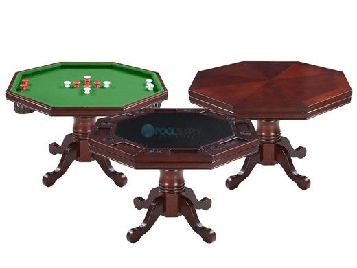 Hathaway Kingston Walnut 3-In-1 Poker Table Only | NG2366T BG2366T