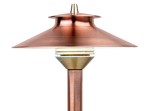 FX Luminaire DM LED Pathlight  | Copper Finish | 8" Riser | DM-1LED-8R-CU KIT