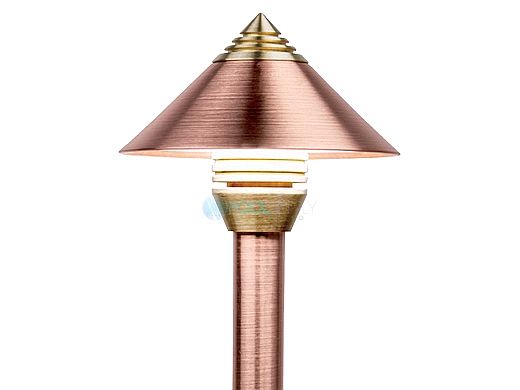 FX Luminaire EA 1 LED Path Light | White Wrinkle | 12" Riser | EA1LED12RWF KIT