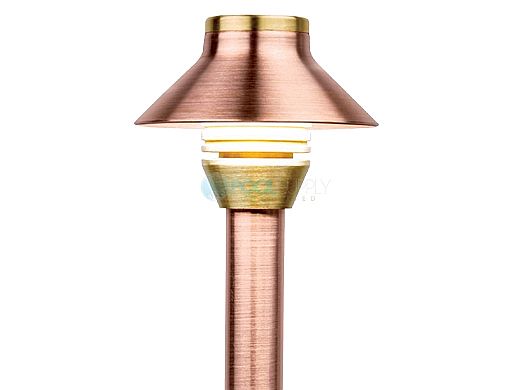 FX Luminaire HC 1 LED Pathlight  | Copper Finish | 24" Riser | HC-1LED-24R-CU KIT