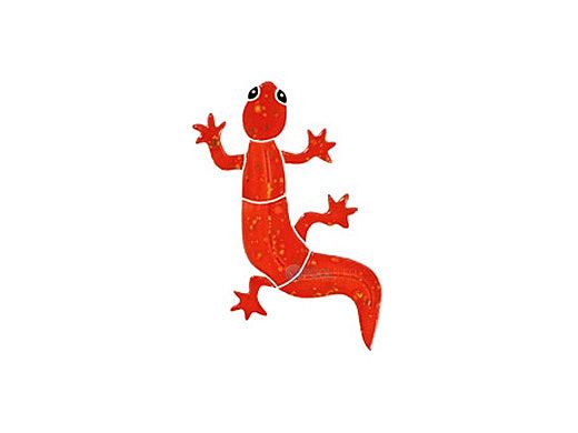 Artistry In Mosaics Gecko Red Mosaic | Baby - 3" x 6" | GECREDB