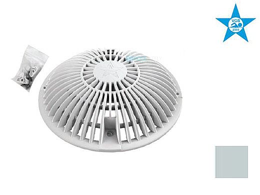 AquaStar 8" Round Retrofit MoFlow Suction Outlet Cover with Screw and Bushing Kit | Light | Gray | R8MF103