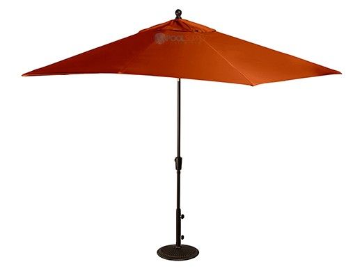 Caspian Market Umbrella | 8' x 10' Rectangular | Terra Cotta | NU5448TC