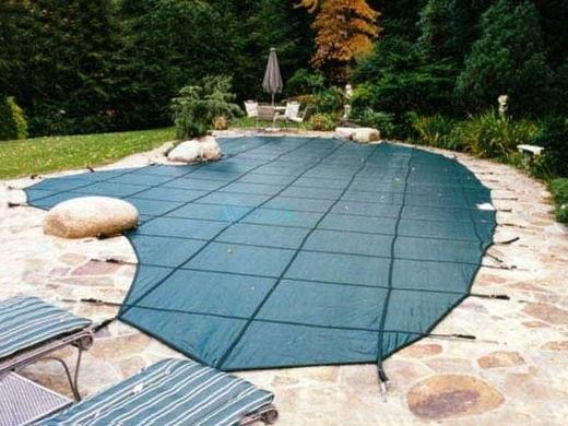 Merlin Classic Mesh 15-Year Mesh Safety Cover | Rectangle 16' x 36' | No Step | Green | 4M-E-GR