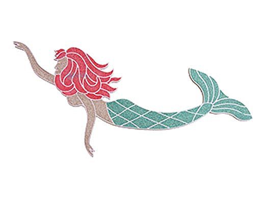 AquaStar Swim Designs Mermaid Stencil Only | Gray | F1007-05