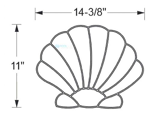 AquaStar Swim Designs Shell Stencil Only | White | F1011-01