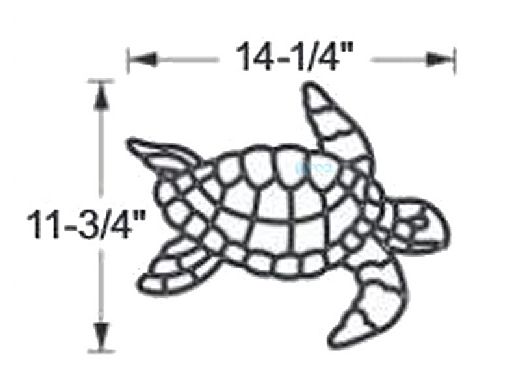 AquaStar Swim Designs Turtle Small Stencil Only | White | F1022-01