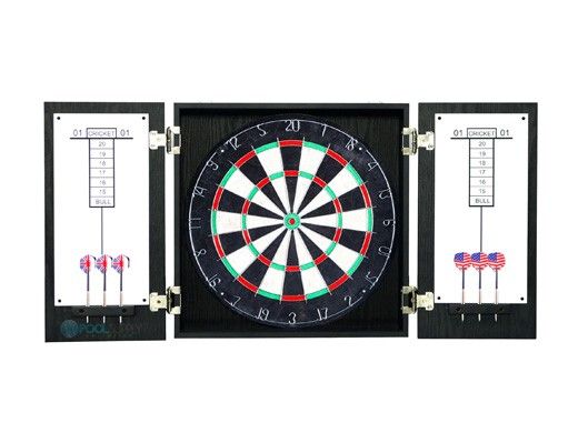 Hathaway Winchester Dartboard and Cabinet Set | Black | NG1044 BG1044