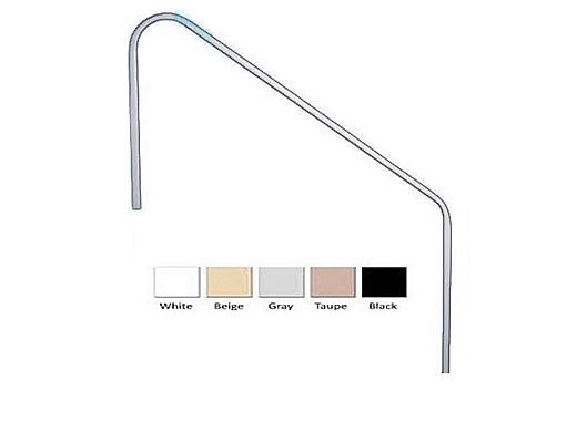 Saftron Deck To Pool Mounted 2-Bend Handrail | .25" Thickness 1.90" OD | 60"W x 32"H | Black | DTP-260-BK