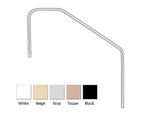 Saftron Deck To Pool Mounted 3-Bend Handrail | .25" Thickness 1.90" OD | 66"W x 32"H | Taupe | DTP-366-T