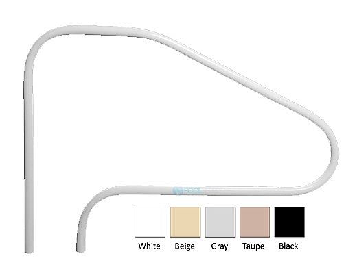 Saftron Return to Deck Mounted 4-Bend Fully Reinforced Handrail | .25" Thickness 1.90" OD | 48"W x 32"H | Gray | RTD-448-G