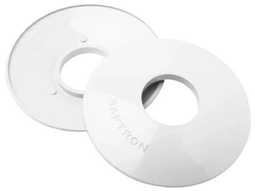 Saftron High Impact Vinyl Escutcheon | Pair | White | ESC-W