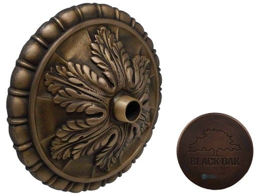 Black Oak Foundry Acanthus Leaf Emitter | Distressed Copper Finish | M220-DC | M235-DC