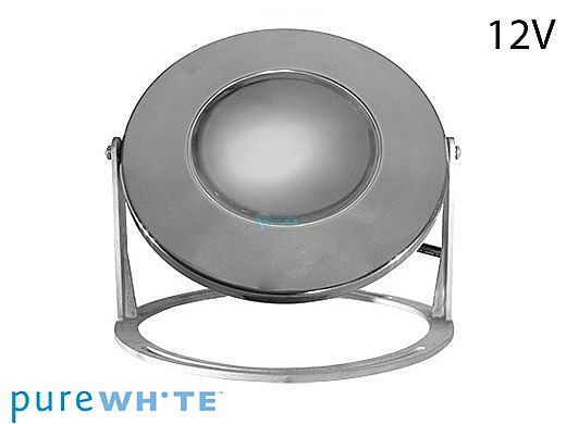 J&J Electronics PureWhite LED Underwater Fountain Luminaire | Base Only No Guard | 12V 30' Cord | LFF-F1W-12-NG-WB-30 JJ14404