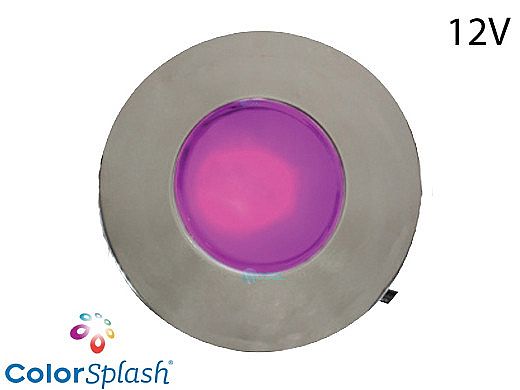 J&J Electronics ColorSplash LED Underwater Fountain Luminaire | No Base No Guard | 12V 50' Cord | LFF-F1C-12-NG-NB-50