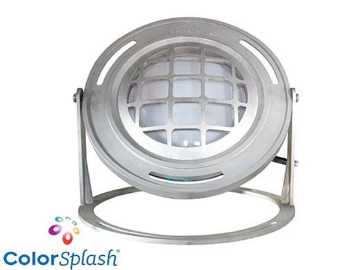J&J Electronics ColorSplash LED Underwater Fountain Luminaire | With Guard And Base | 120V 10' Cord | LFF-F1C-120-WG-WB-10 | LFF-F2CW-120-WG-WB-10