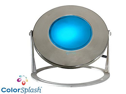 J&J Electronics ColorSplash LED Underwater Fountain Luminaire | Base Only No Guard | 120V 50' Cord | LFF-F1C-120-NG-WB-50
