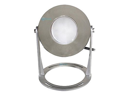 J&J Electronics PureWhite LED Underwater Fountain Luminaire | Base Only No Guard | 12V 100' Cord | LFF-F1L-12-NG-WB-100