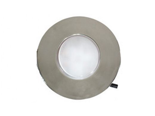J&J Electronics PureWhite LED Underwater Fountain Luminaire | Base Only No Guard | 120V 50' Cord | LFF-F1W-120-NG-WB-50
