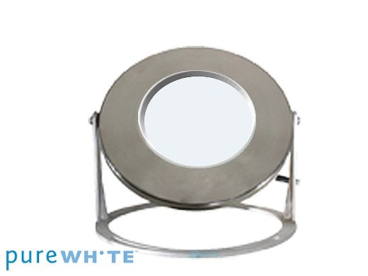 J&J Electronics PureWhite LED Underwater Fountain Luminaire | Base Only No Guard | 120V 50' Cord | LFF-F3L-120-NG-WB-50