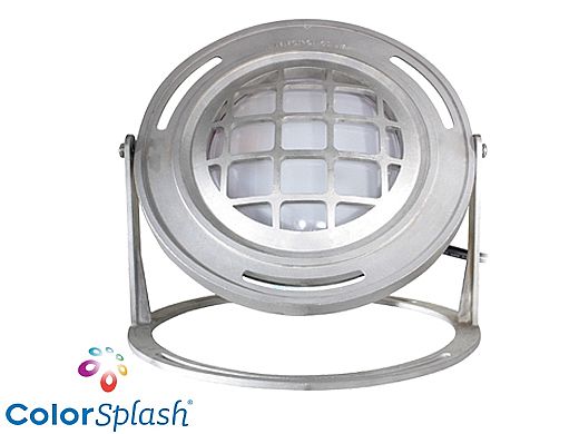 J&J Electronics PureWhite LED Underwater Fountain Luminaire | Base And Guard | 120V 30' Cord | LFF-F3W-120-WG-WB-30