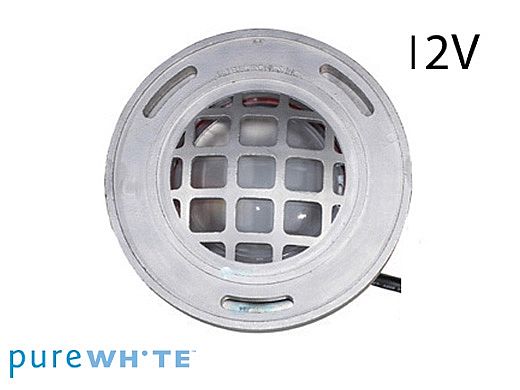 J&J Electronics PureWhite LED Underwater Fountain Luminaire | Guard Only No Base | 12V 50' Cord | LFF-F3W-12-WG-NB-50