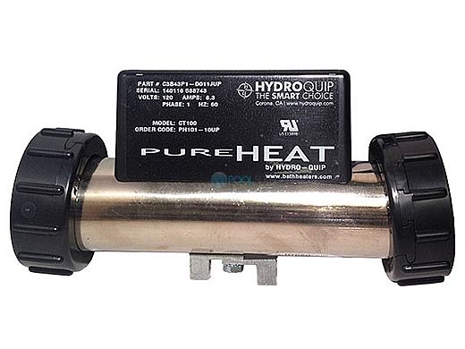 Hydro Quip 1.0KW 120V In Line Pressure w/ 3 Cord Bath Heater | PH101-10UP