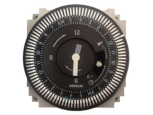 Grasslin 110V 15A 60HZ 24hr 5 Lug Electromechanical Time Clock with Bypass | FM1-STUZH-120