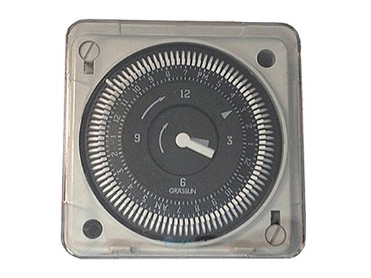Grasslin 220V 1A 60HZ 24 hr Gold Plated 5 Lug Time Clock | MIL72ESTUZ.1A2