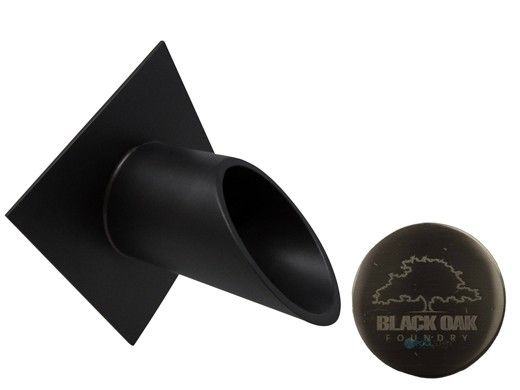 Black Oak Foundry 2.5" Deco Wall Scupper with Diamond Backplate | Brushed Nickel Finish | S913-BN