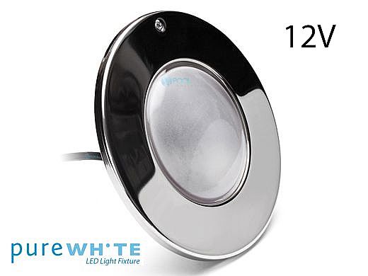 J&J Electronics PureWhite LED Pool Light SwimQuip Series | 12V Cool White Equivalent to 500W 150' Cord | LPL-F3W-12-150-PSQ 21014