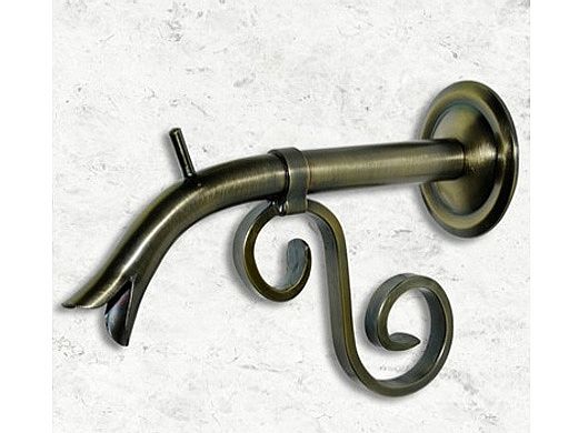 Black Oak Foundry Courtyard Spout - Large with Florentine | Brushed Nickel | S7624-BrushedNickel