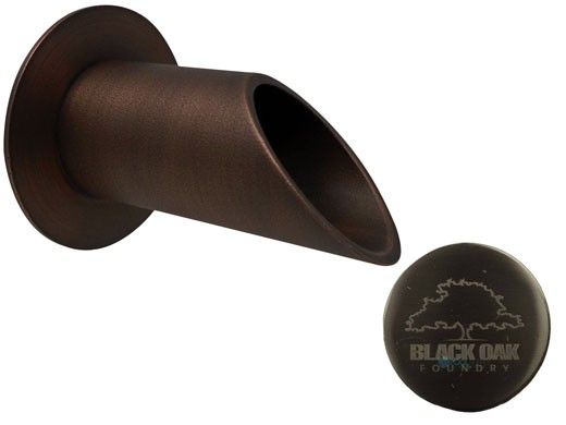 Black Oak Foundry 2.5" Deco Wall Scupper with Round Backplate | Brushed Nickel Finish | S903-BN