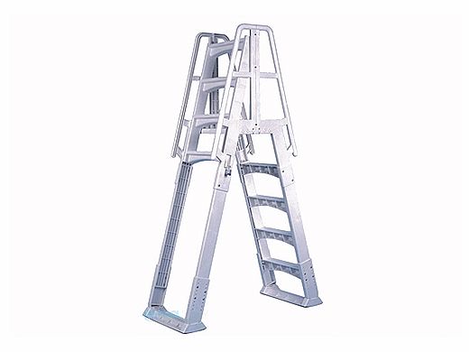 VinlyWorks Premium A-Frame Above Ground Pool Ladder | Taupe | SLA-T