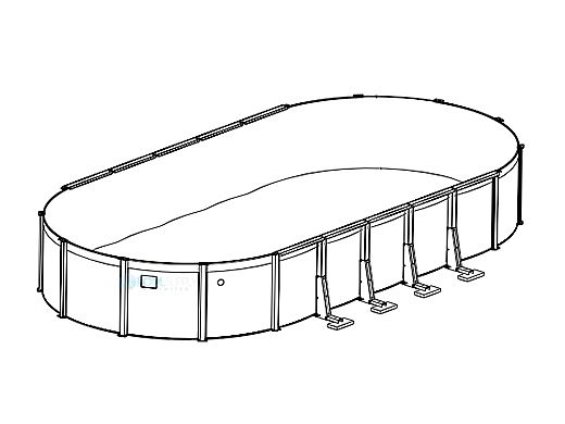 Oxford 16' x 32' Oval Resin 52" Sub-Assy for CaliMar® Above Ground Pools | 5-4926-138-52