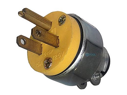 Allied Innovations NEMA Plug 125V 15A 3-WIRE 2 Pole with Cord Clamp | 2867 YELLOW